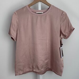 NATION LTD Marie boxy crop short sleeve shirt whisper small